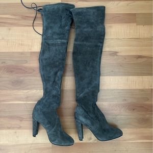 stuart weitzman highland boots grey size 6